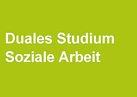 grüne Karte mit Schriftzug Duales Studium Soziale Arbeite